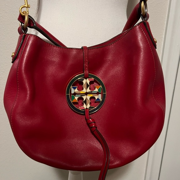 Tory Burch McGraw Dragonfly Hobo Bag Red - Picture 5 of 9